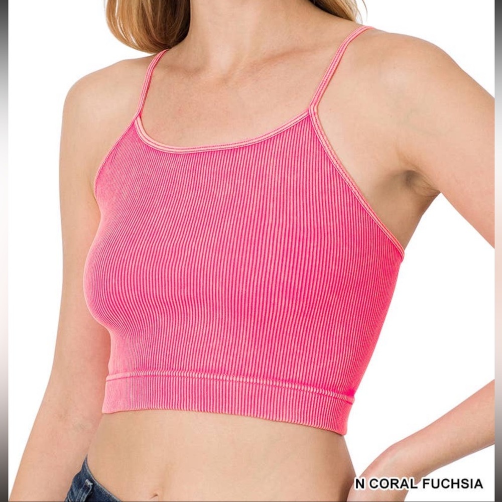 Ribbed crop tank top